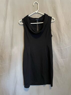 Banana Republic Black Sleeveless Cowl Neck Mini Dress